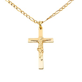 9ct Gold 4.7g 24 inch Crucifix Pendant with Chain